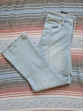 INC International Concepts Light Blue Flare Leg Jeans